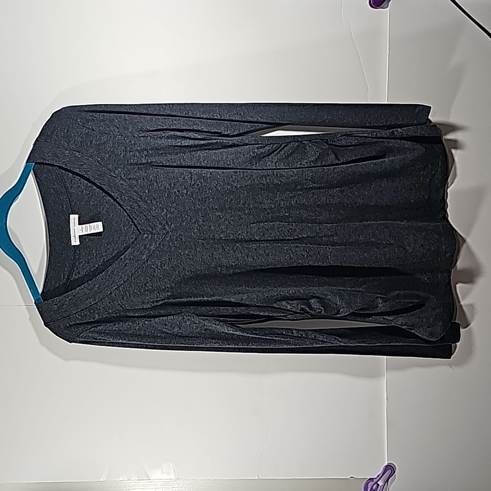 Ambiance Maternity Charcoal Gray Long Sleeve Size Large
